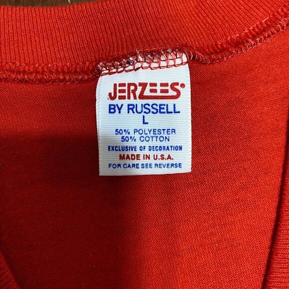 Vintage Remove Before Flight Long Length Sleep Shirt Single Stitch Size L Red - Picture 7 of 10